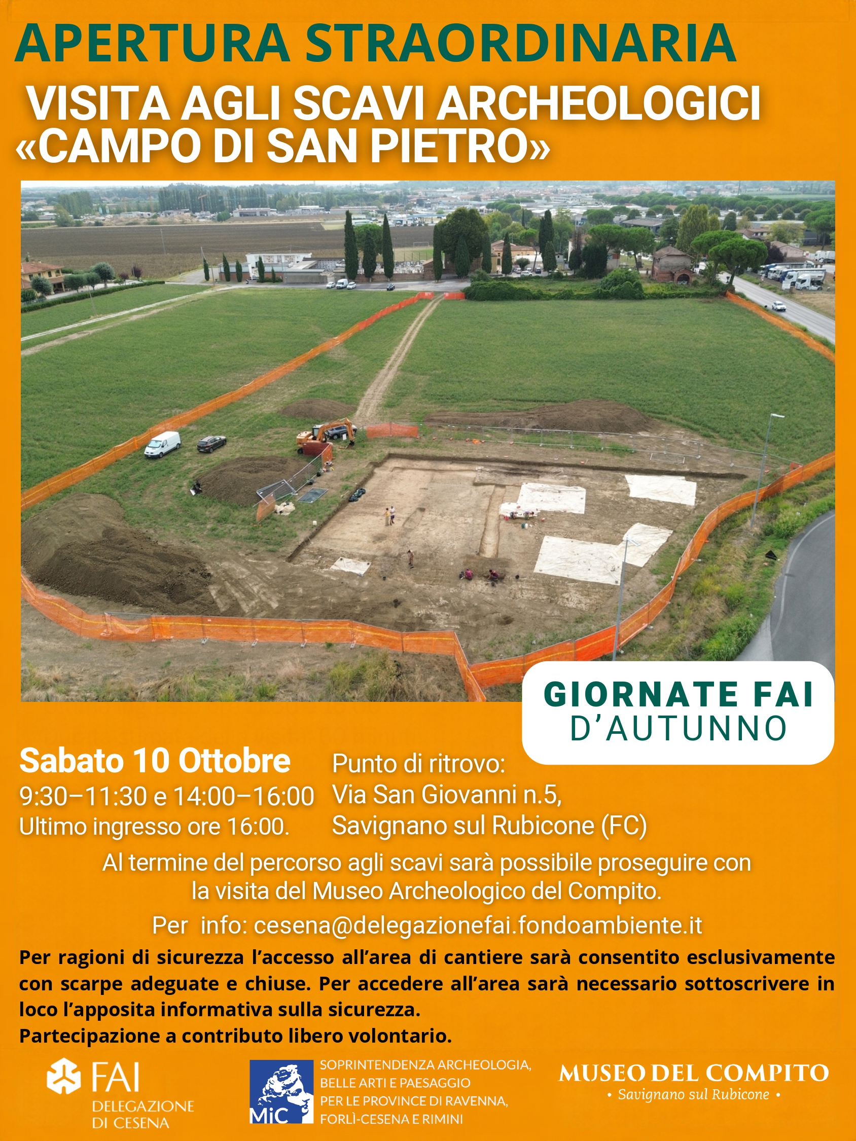 Apertura straordinaria del cantiere di scavo archeologico dell'area del Compito